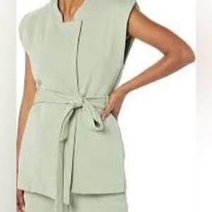 NWT $80 TEREA Zuri Wrap Vest DESSERT SAGE GREEN M MEDIUM